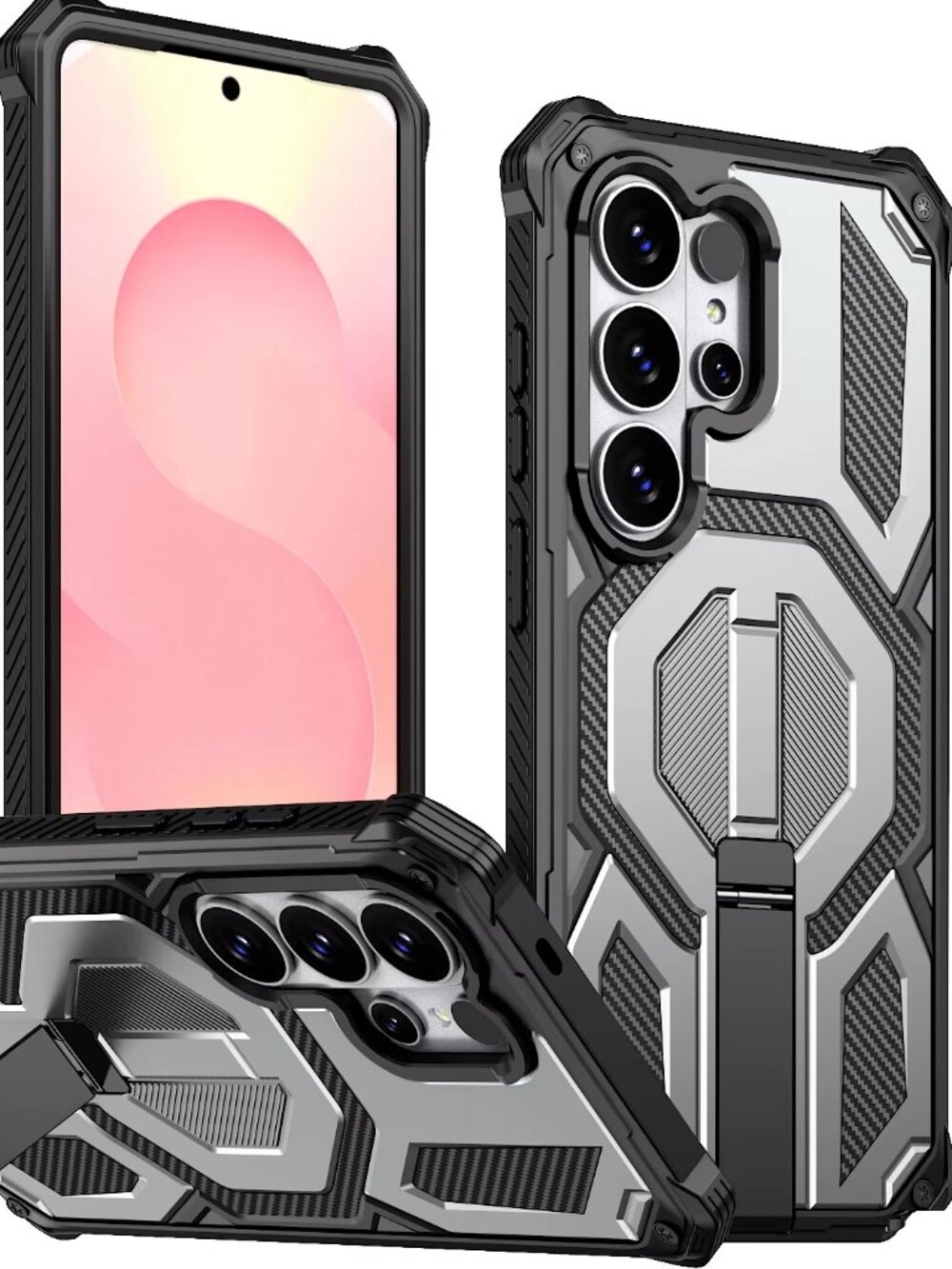 Samsung S26 Ultra Case with Kickstand Heavy Duty Protection, Magnetic
